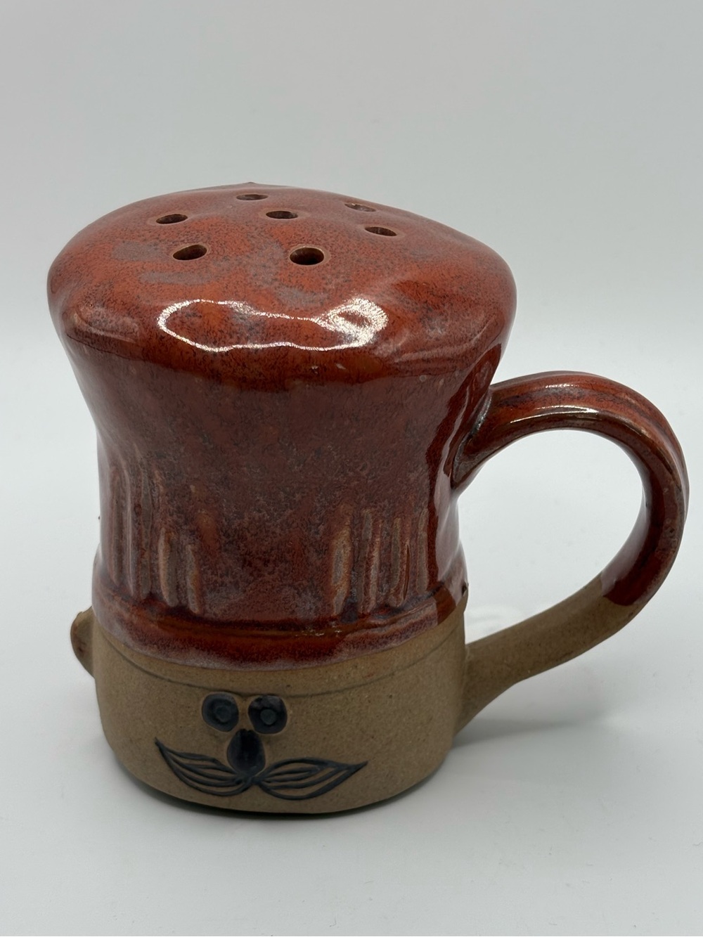 Takahashi Stoneware Le Chef Sugar or Cheese Shaker Decorative New Japan about 5”